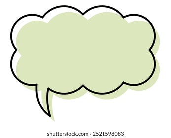 Vector illustration of a simple speech bubble. Single item, frame
