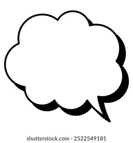 Vector illustration of a simple speech bubble. Single item, frame
