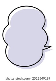 Vector illustration of a simple speech bubble. Single item, frame
