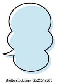 Ilustração vetorial de uma bolha de fala simples. Item único, quadro