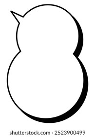 Vector illustration of a simple speech bubble. Single item, frame