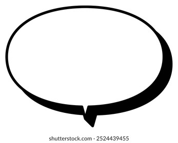Vector illustration of a simple speech bubble. Single item, frame