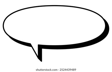 Vector illustration of a simple speech bubble. Single item, frame