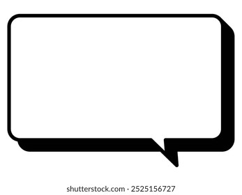 Vector illustration of a simple speech bubble. Single item, frame