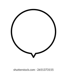 Vector illustration of a simple speech bubble