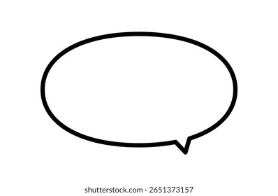 Vector illustration of a simple speech bubble
