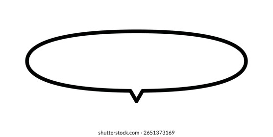 Vector illustration of a simple speech bubble