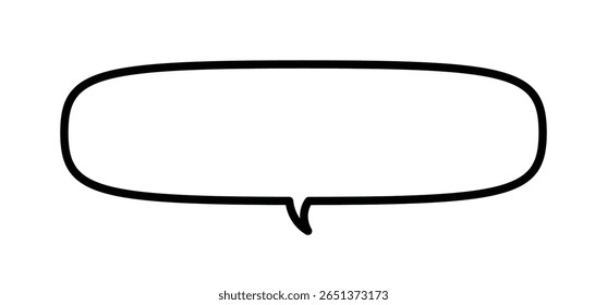 Vector illustration of a simple speech bubble