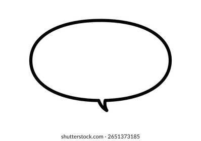 Vector illustration of a simple speech bubble