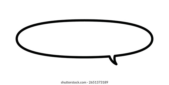 Vector illustration of a simple speech bubble