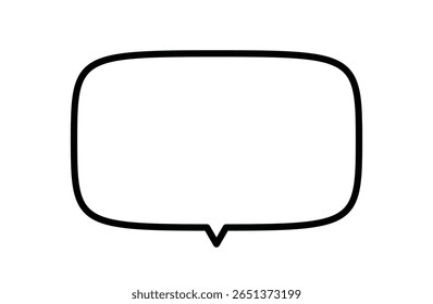 Vector illustration of a simple speech bubble