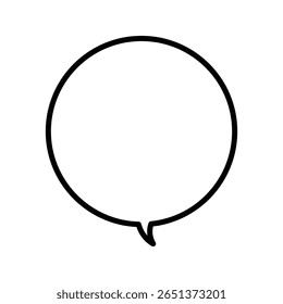 Vector illustration of a simple speech bubble