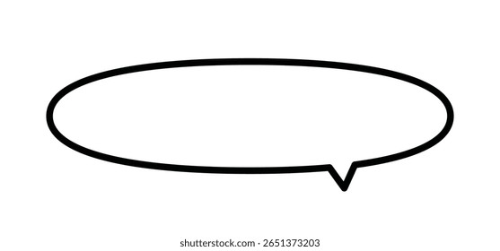 Vector illustration of a simple speech bubble