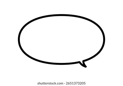 Vector illustration of a simple speech bubble