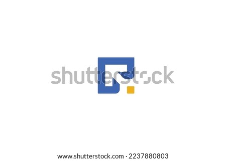 vector illustration of simple square arrow concept with L and P alphabet symbol. good for any company