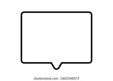 Vector illustration of a simple square speech bubble.