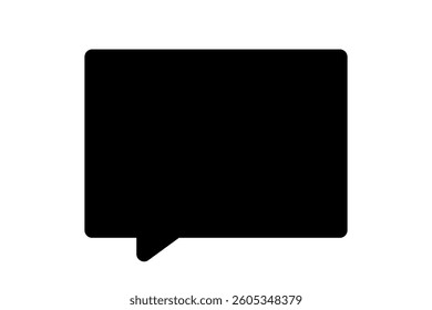 Vector illustration of a simple square speech bubble.