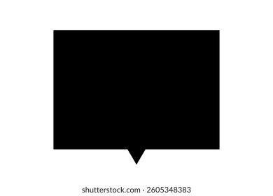 Vector illustration of a simple square speech bubble.