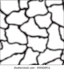 Vector illustration of simple stone seamless pattern, brick, decorative stone, garden path, flooring, masonry