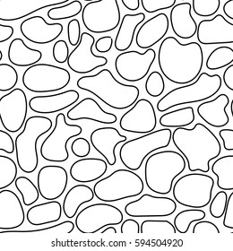 Vector illustration of simple stone seamless pattern, brick, decorative stone, garden path, flooring, masonry