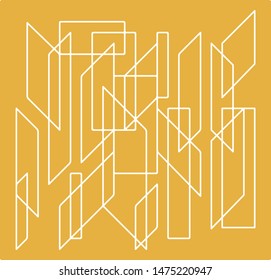 Vector illustration. Simple straight lines background in rectangular shapes.