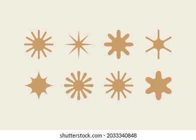 Vector illustration in simple style - design templates -sun and flowers objects