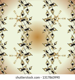 Vector illustration. In simple style. Seamless pattern for web, textile and wallpapers. Vintage neutral and beige geometric ornament.