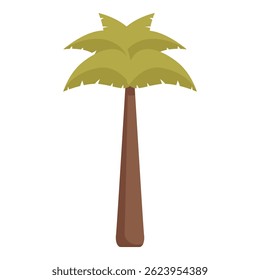 Vector illustration of a simple stylized palm tree, perfect for vacation and travel designs