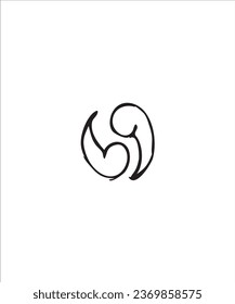 vector illustration of a simple symbol or scribble icon