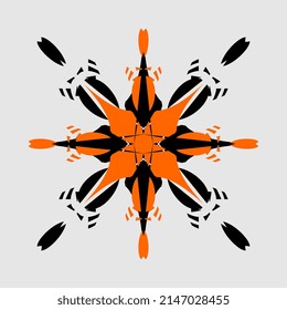 vector illustration of simple symmetrical mandala pattern, attractive pattern for decoration