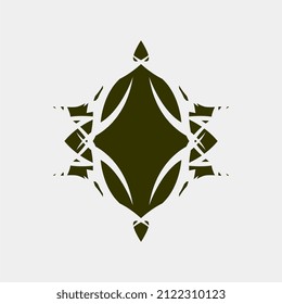 vector illustration of simple and symmetrical motifs for wall decoration or cloth screen printing