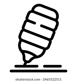 Ilustración vectorial de un icono de tornado simple en blanco y negro, apto para diseños relacionados con el clima
