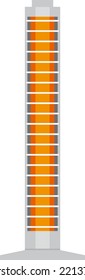 Vector illustration of a simple tower stove