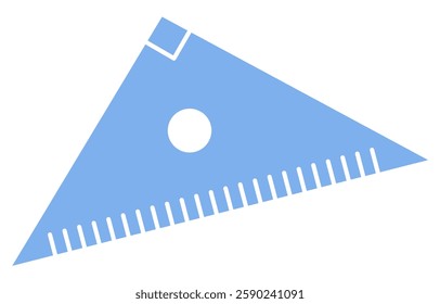 Vector illustration of a simple triangular ruler