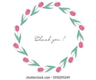 Ilustración vectorial de un tulipán simple.
