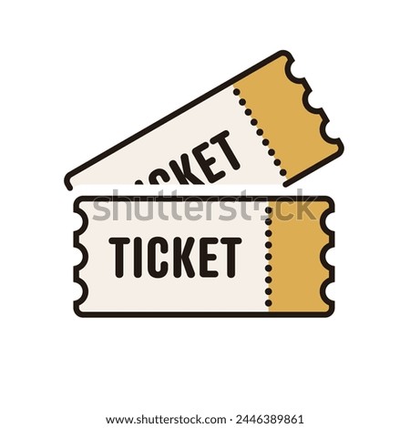 Vector illustration of simple two tickets icon