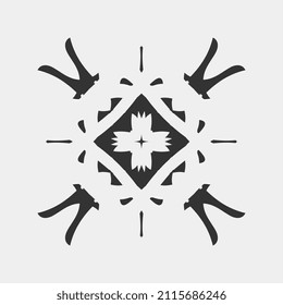 vector illustration of simple and unique motifs for home decoration or walls
