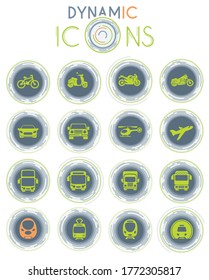 Vector illustration of simple vehicle and transport related icons for your design or application.