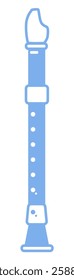 Vector illustration of a simple vertical flute