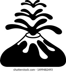Vector illustration of simple volcano