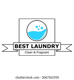 Vector illustration of simple washing machine. Suitable for laundry logo