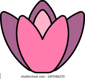 Vector illustration of simple water lily