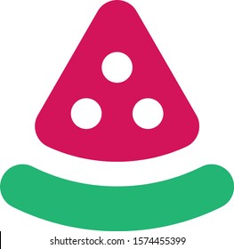 Vector illustration of simple watermelon icon