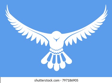 Vektorgrafik eines einfachen Taubenvogels