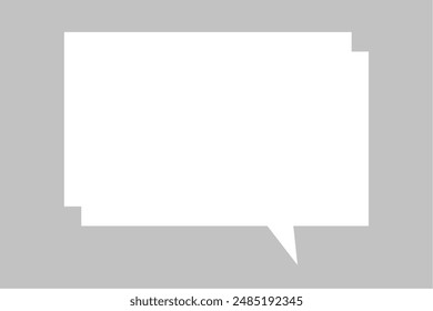 Vector illustration of simple white speech bubble