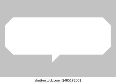 Vector illustration of simple white speech bubble