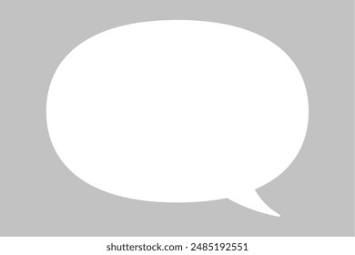 Vector illustration of simple white speech bubble