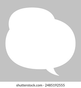 Vector illustration of simple white speech bubble