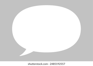 Vector illustration of simple white speech bubble