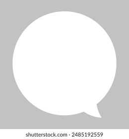 Vector illustration of simple white speech bubble